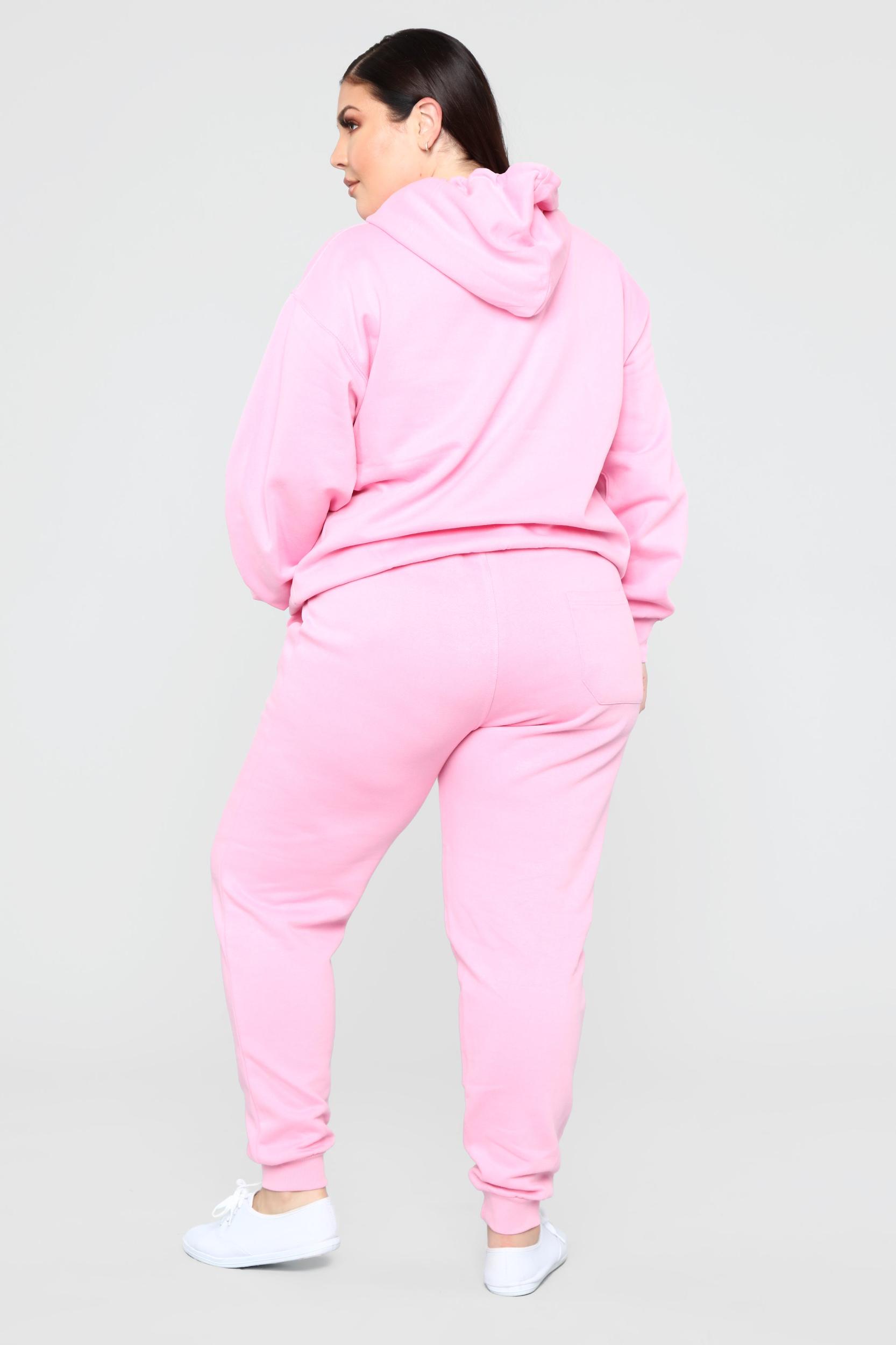 Stole Your Boyfriend's Oversized Jogger - Pink Product Image