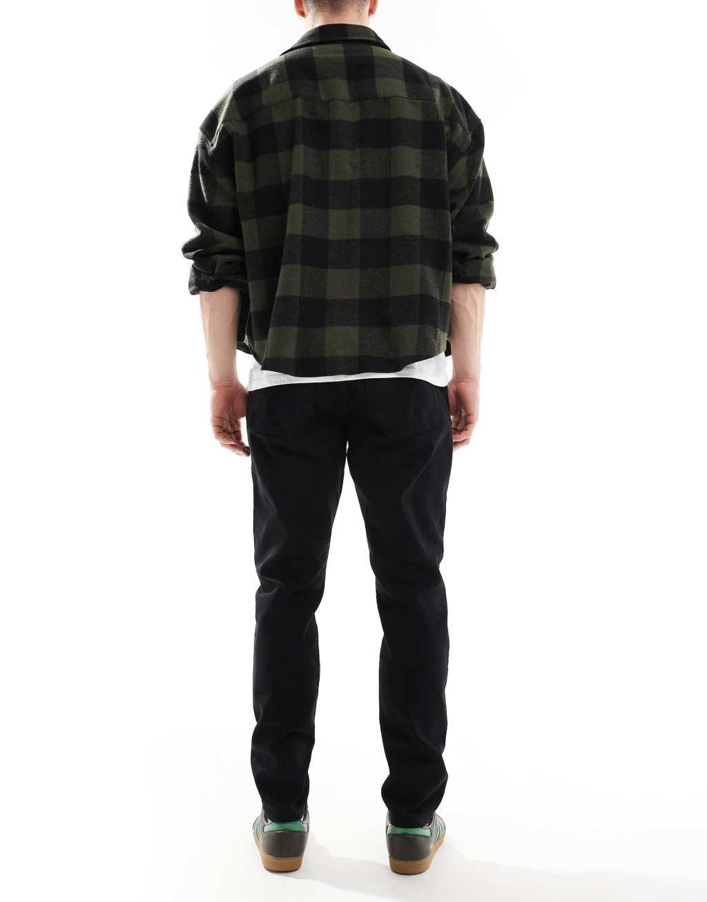 ONLY & SONS Rope slim tapered fit jeans in black Product Image