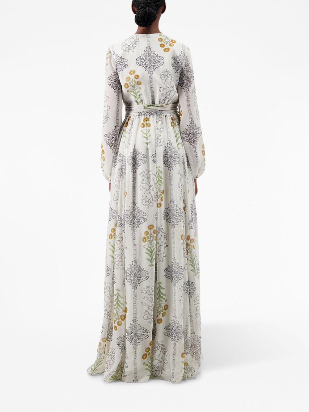 floral-print silk maxi dress Product Image