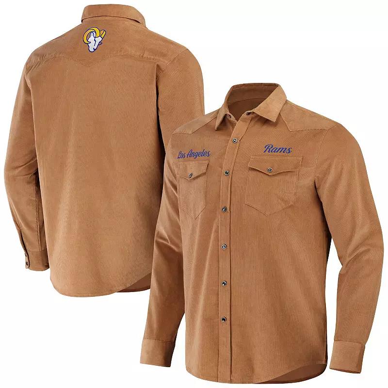 Mens NFL x Darius Rucker Collection by Fanatics Tan Las Vegas Raiders Western Full-Snap Shirt Product Image