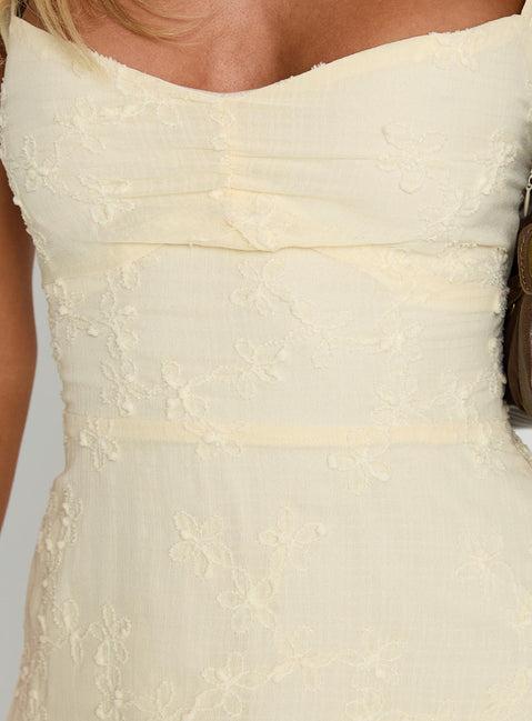 Landon Mini Dress Lemon Product Image