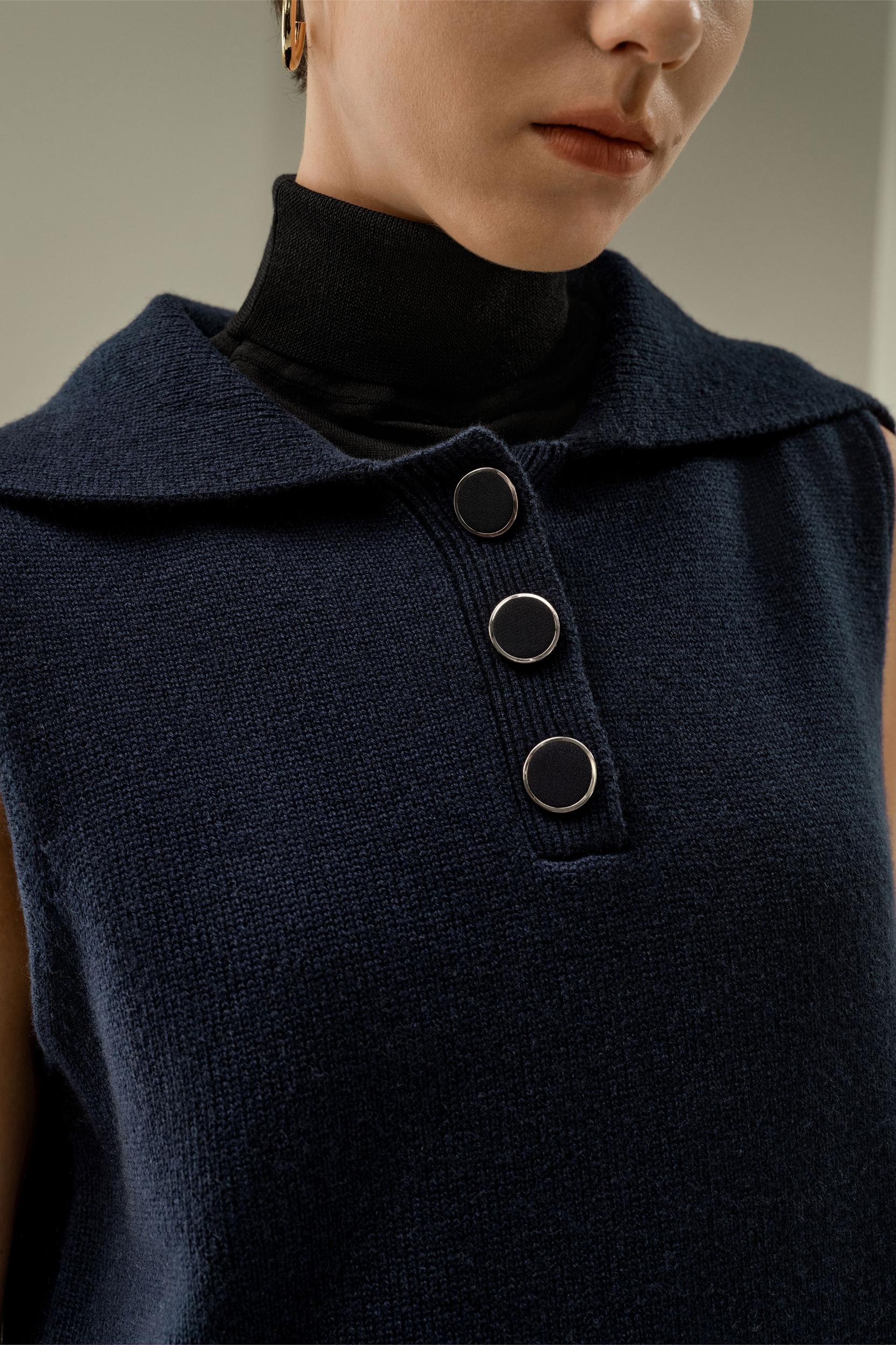 Vintage-Inspired Sailor Collar Top Product Image