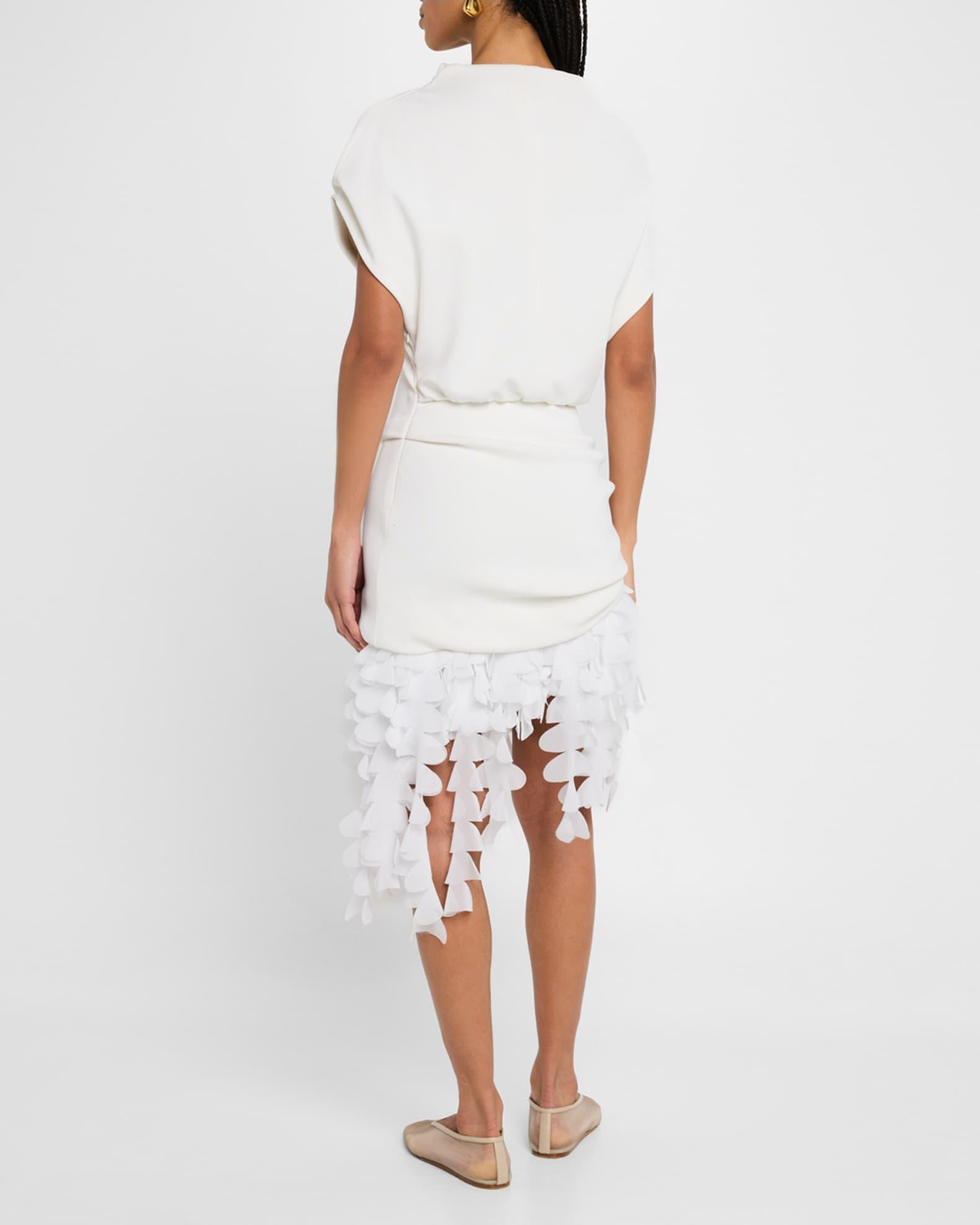 Kayla Draped Petal-Frill Mini Dress Product Image