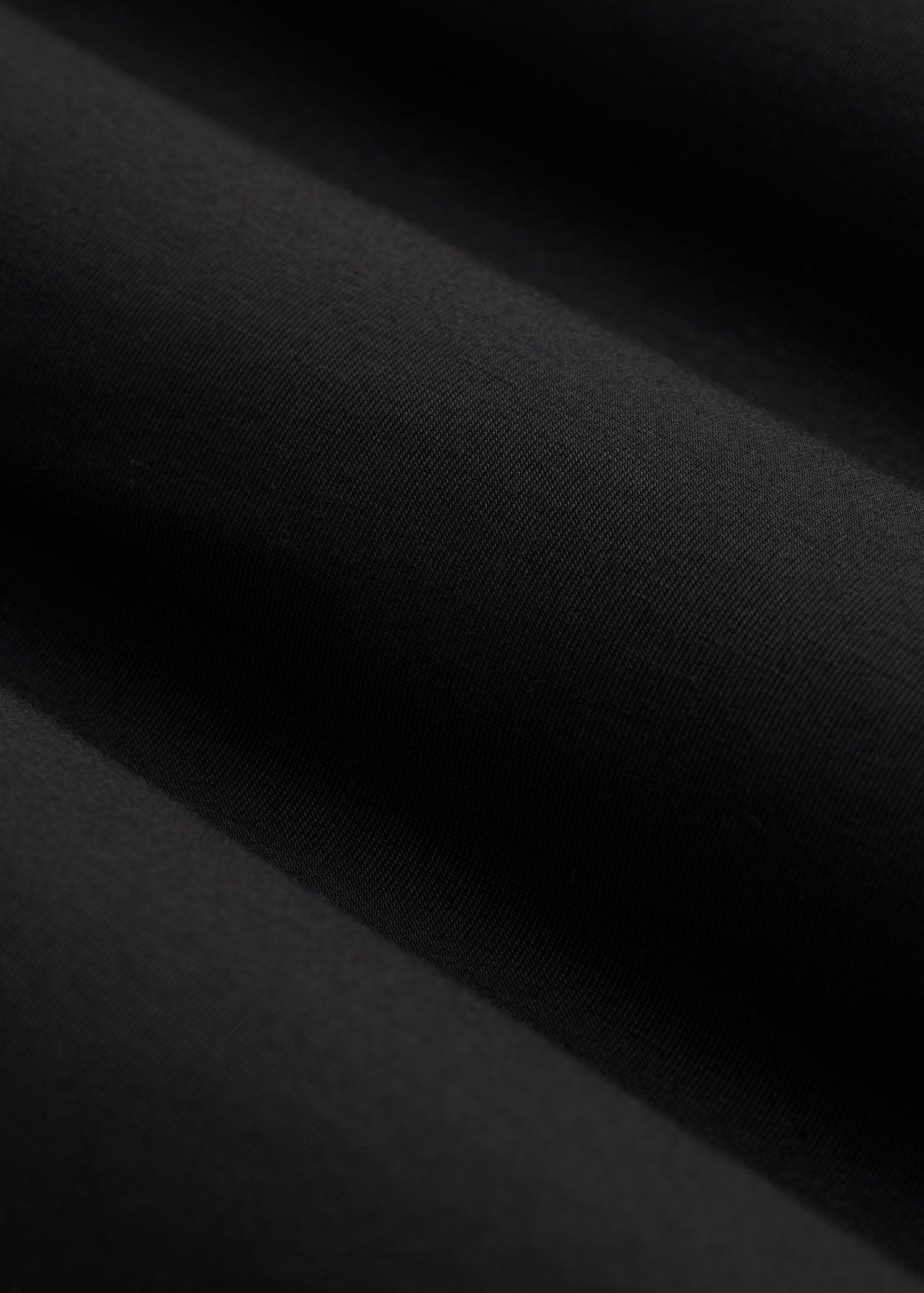 Boatneck Long Sleeve Exposed Seam Top for Tall Women in Black Female Product Image