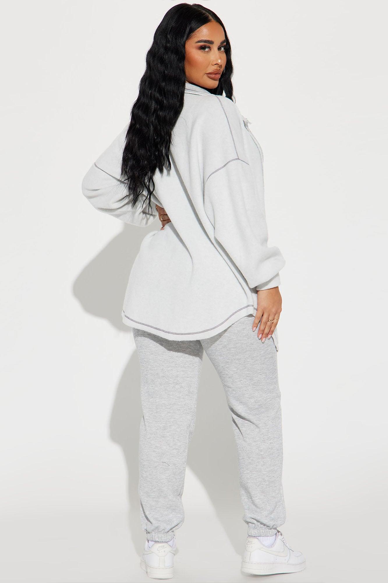 Casey Jogger Set - Heather Grey Product Image