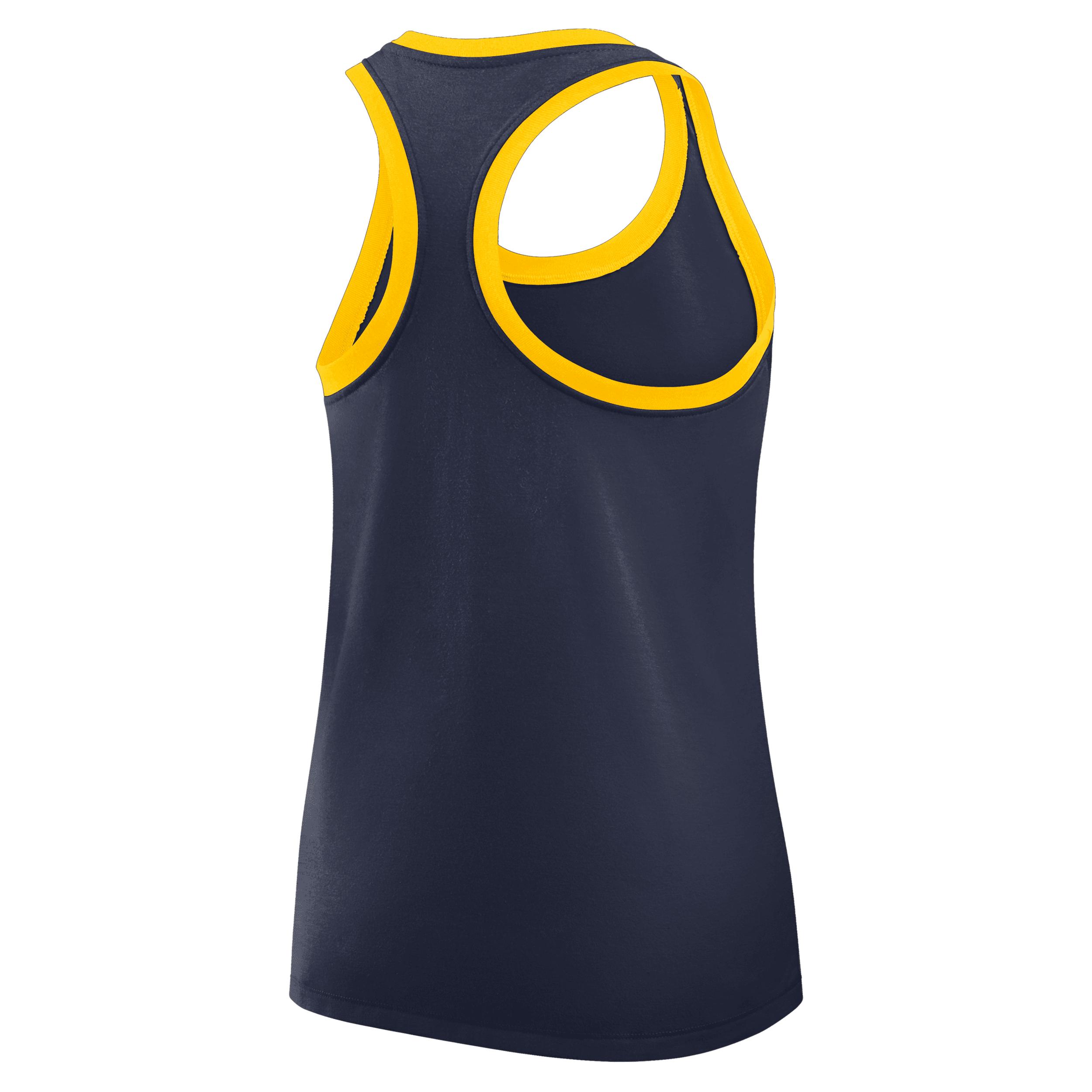 Women's Michigan Primetime Shadow Jordan Brand College Racerback Tank Top Product Image