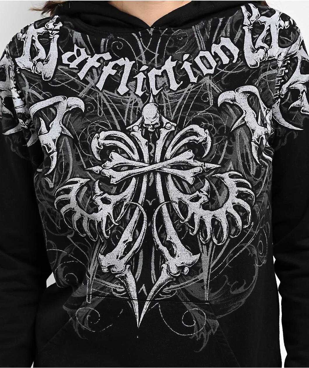 Affliction Skeleton Black Hoodie Product Image