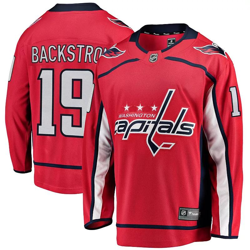 Men's Fanatics Branded Nicklas Backstrom Red Washington Capitals Breakaway Player Jersey,  Product Image