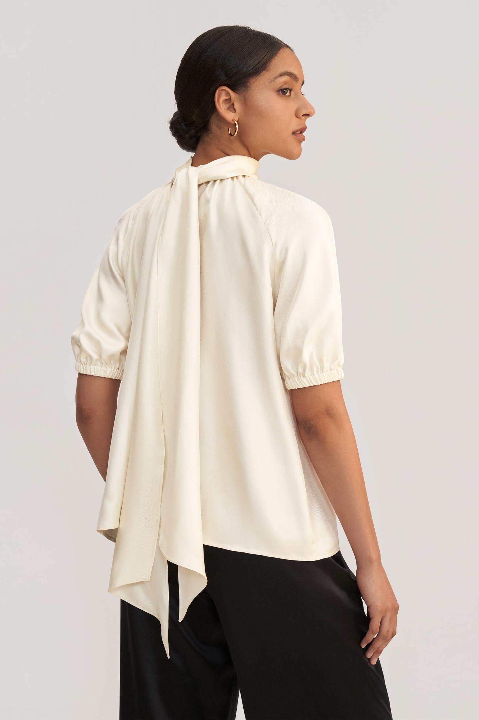 Women Ajuga Silk Twill Blouse Top Product Image