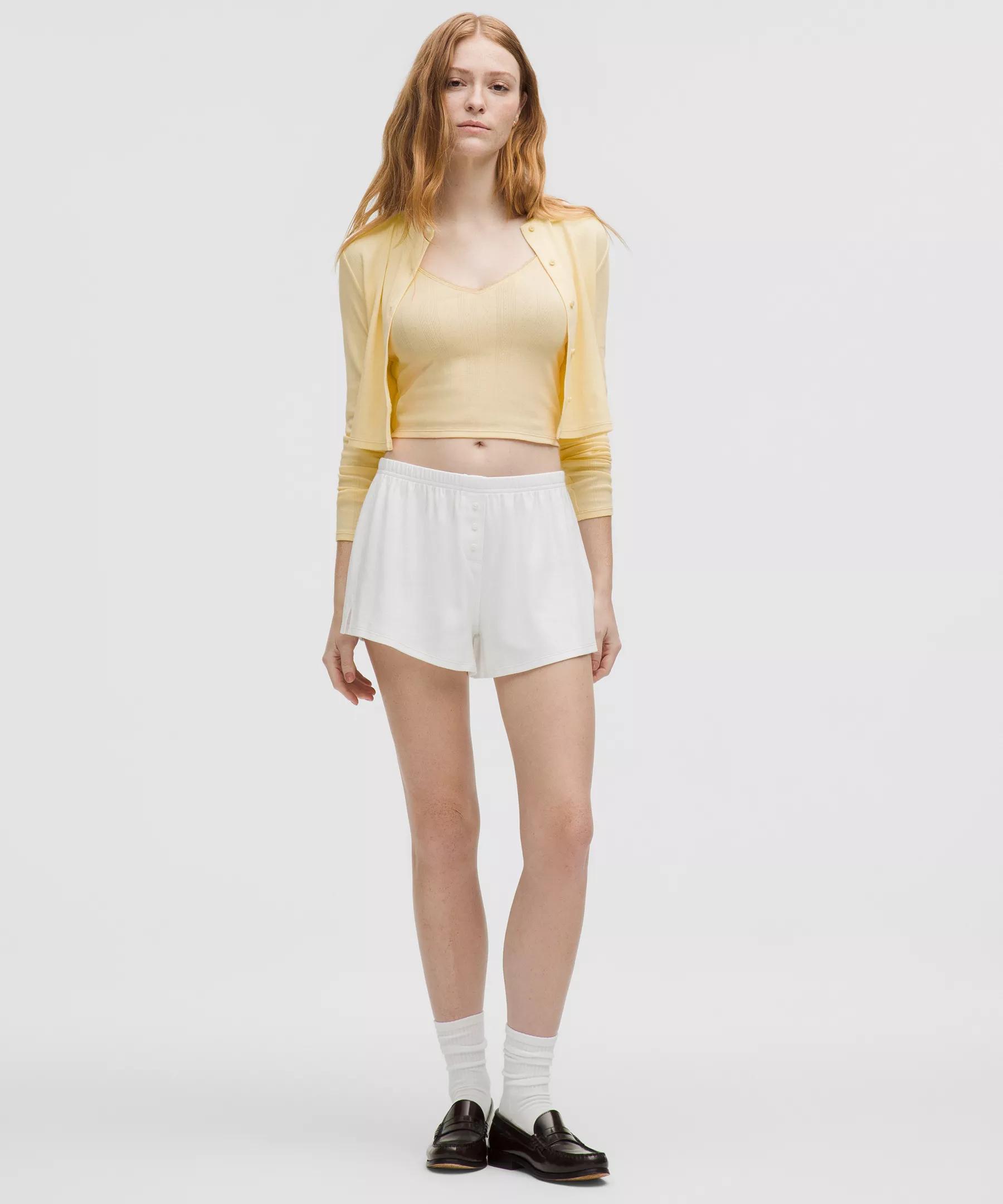 Cotton Pointelle Cropped Cami Tank Top Product Image