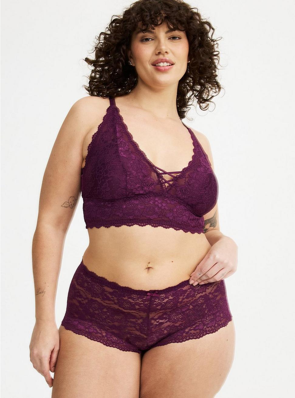 Mid-Rise Simply Lace Cheeky Panty Product Image