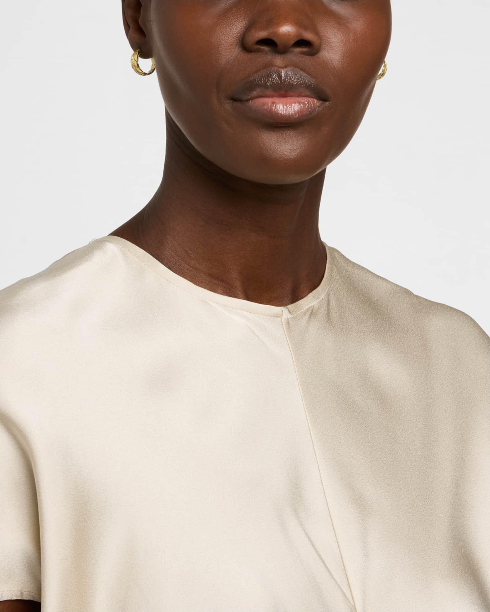 Small Leaf Diamond Hoop Earrings Product Image