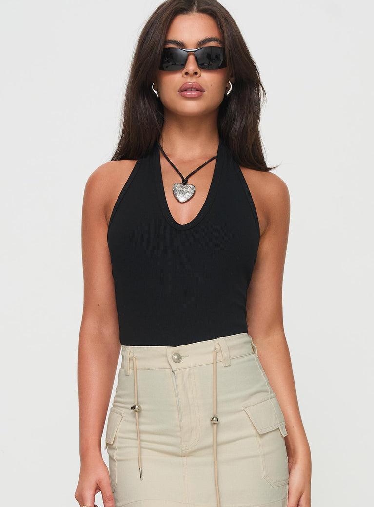 Find You Halter Bodysuit Black Product Image