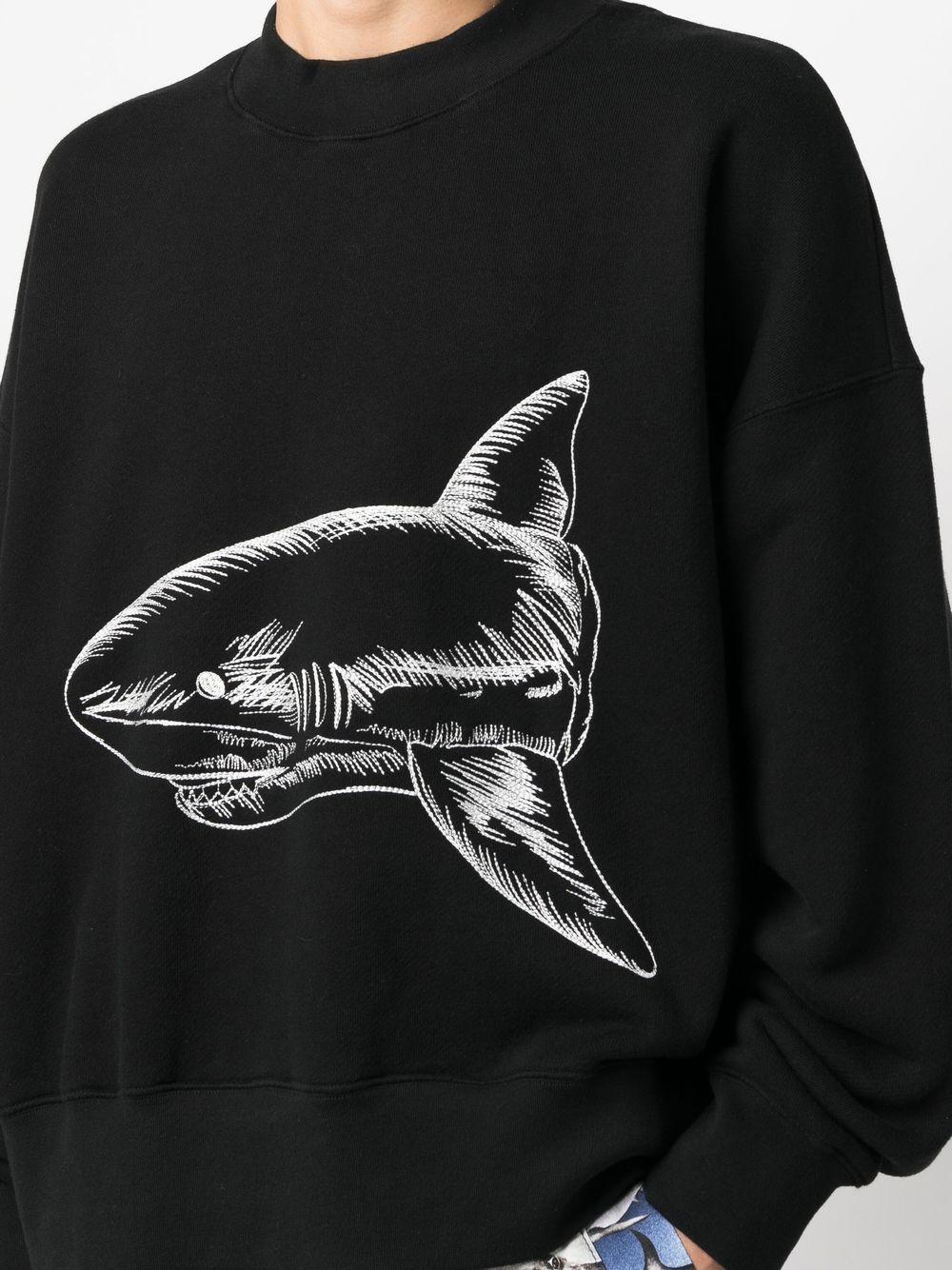 Split Shark crew-neck sweatshirt Product Image