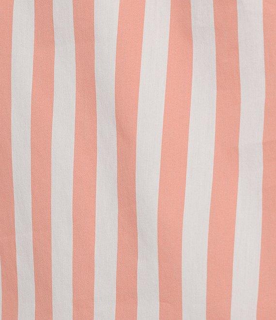 Skies Are Blue Stripe Print Linen Blend Crew Neck Sleeveless Coordinating Top Product Image