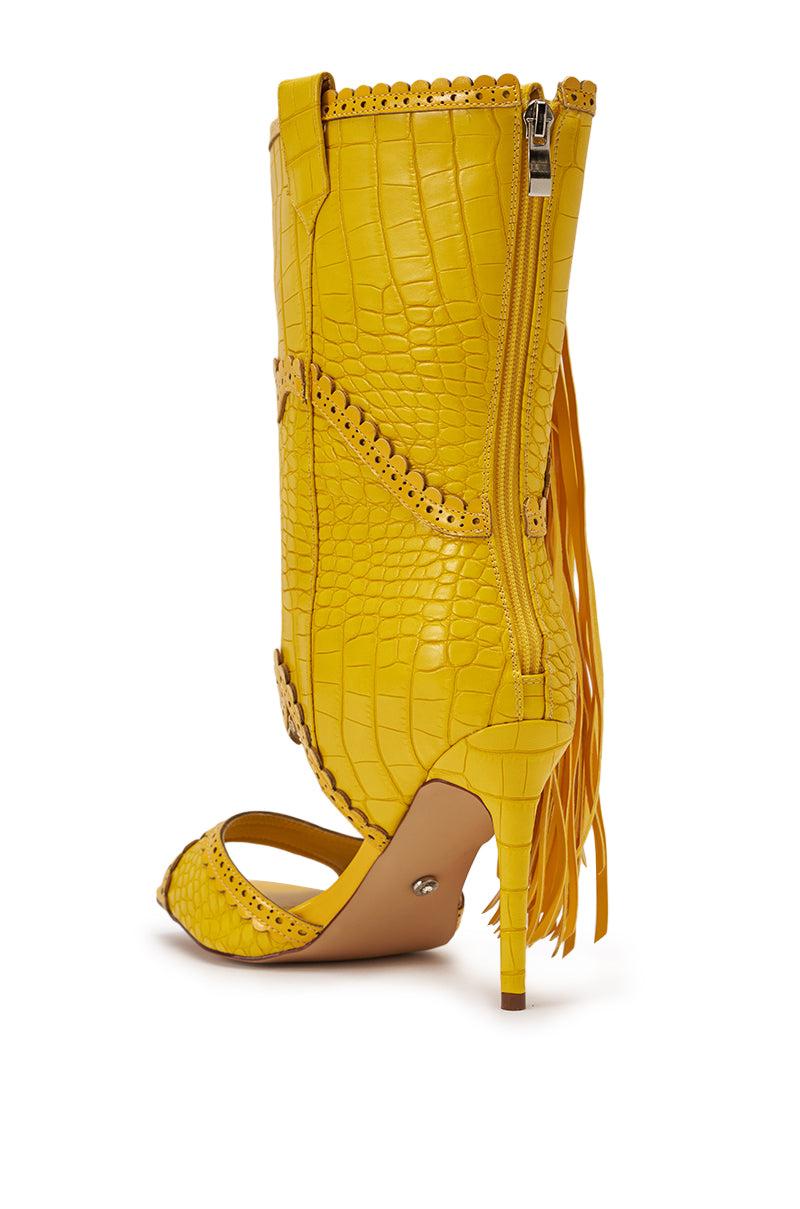 AZALEA WANG ALPHONSE YELLOW OPEN TOE SANDAL Product Image