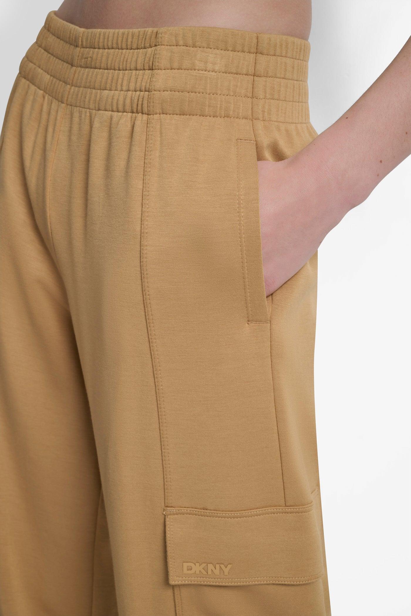 HIGH-RISE SEAMED WIDE-LEG CARGO SWEATPANT Product Image