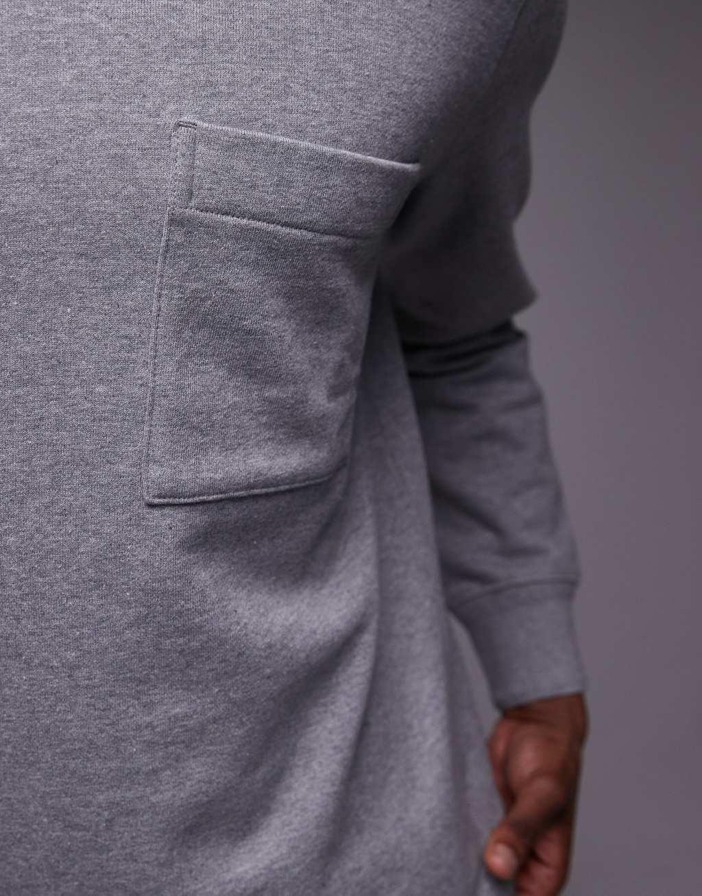 ARKET terry jersey sweatshirt with pocket in gray Product Image