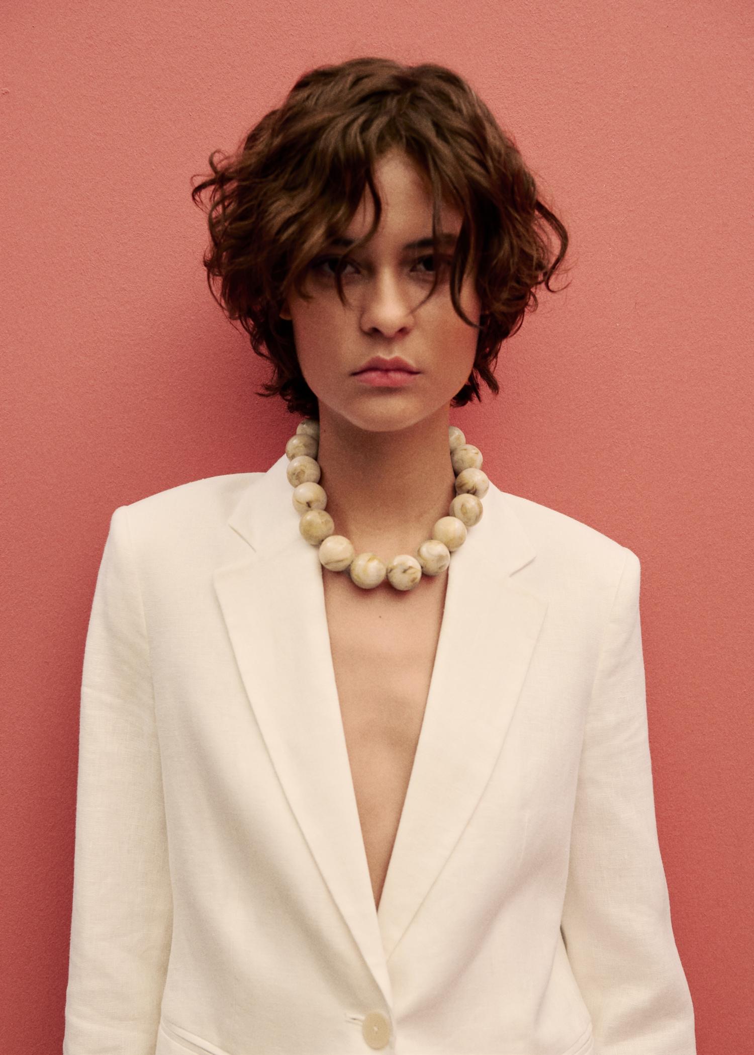 Linen suit blazer - Women | MANGO USA Product Image