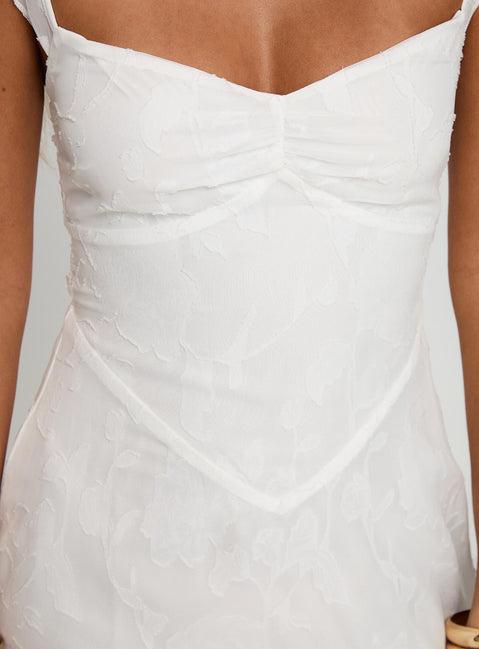 Past And Present Burnout Tie Back Mini Dress White Product Image