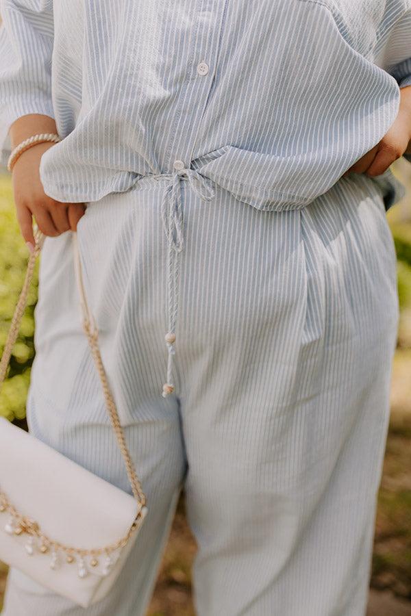 Coastal Dreams High Waist Chambray Pants Curves Product Image