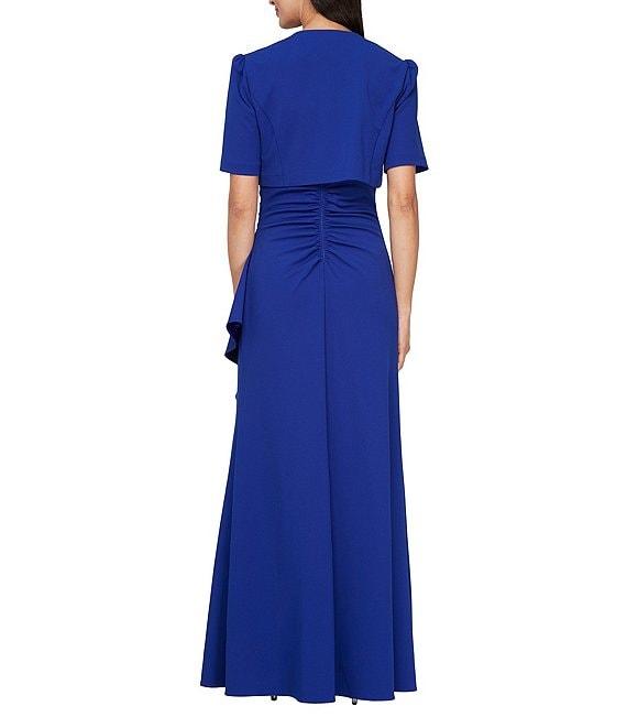 Alex Evenings Rhinestone Trim Bolero Jacket Dress Product Image