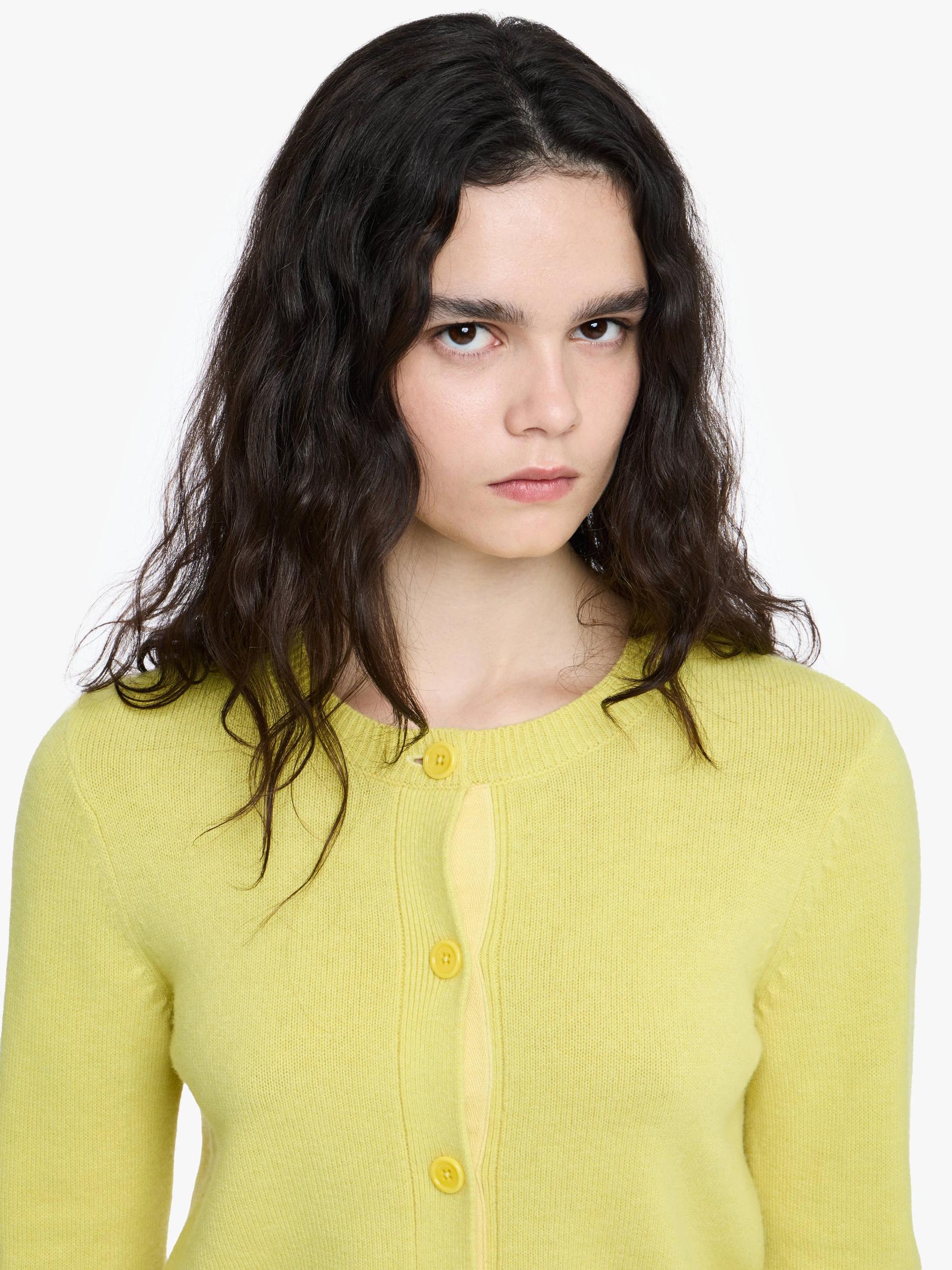 CONTRAST EMBROIDERY CARDIGAN Product Image