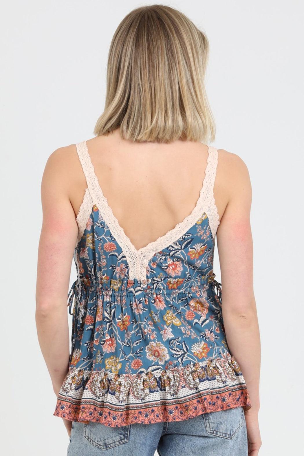 Boho Breeze Lace Tank Product Image