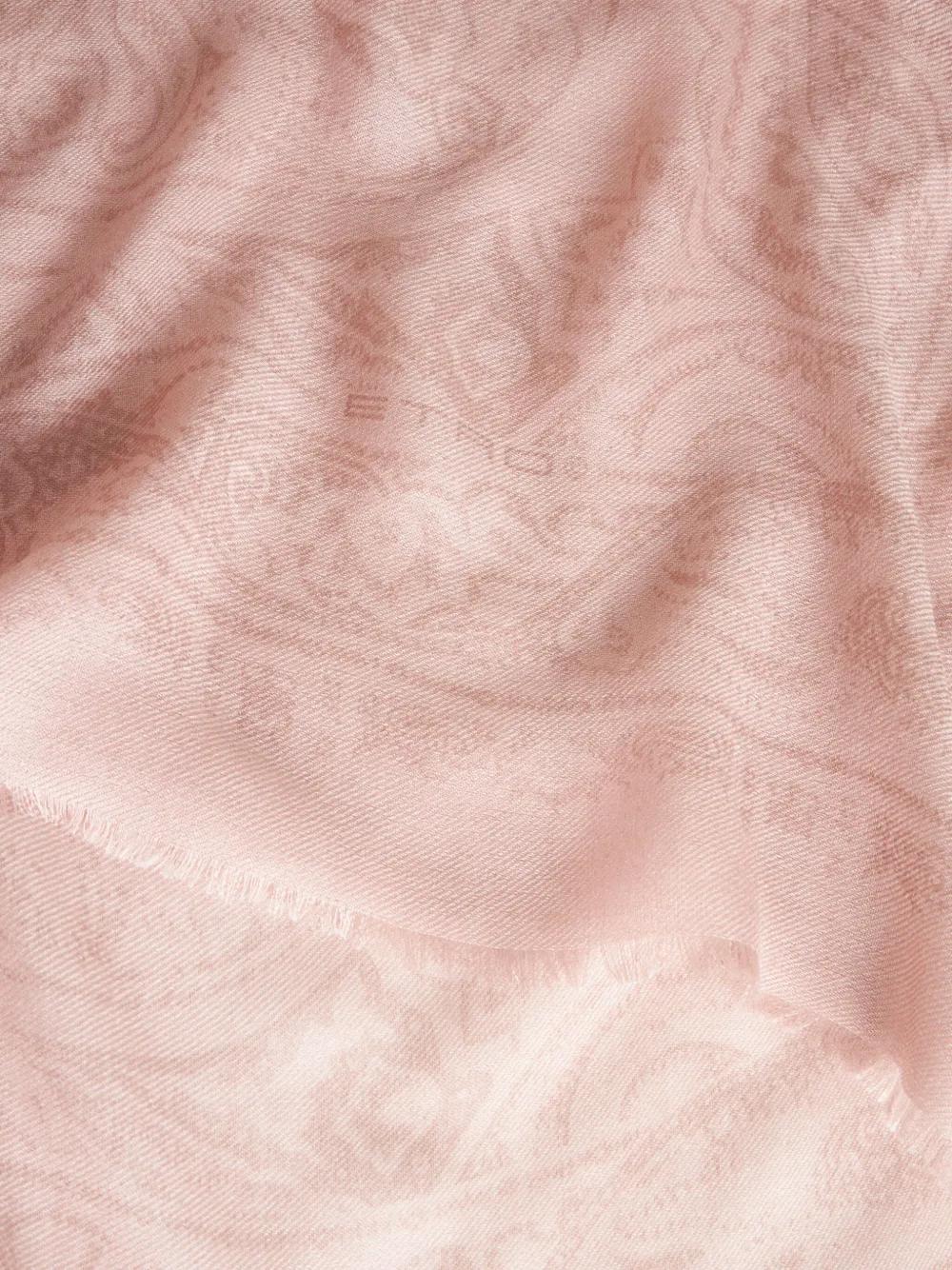 paisley-jacquard frayed scarf Product Image