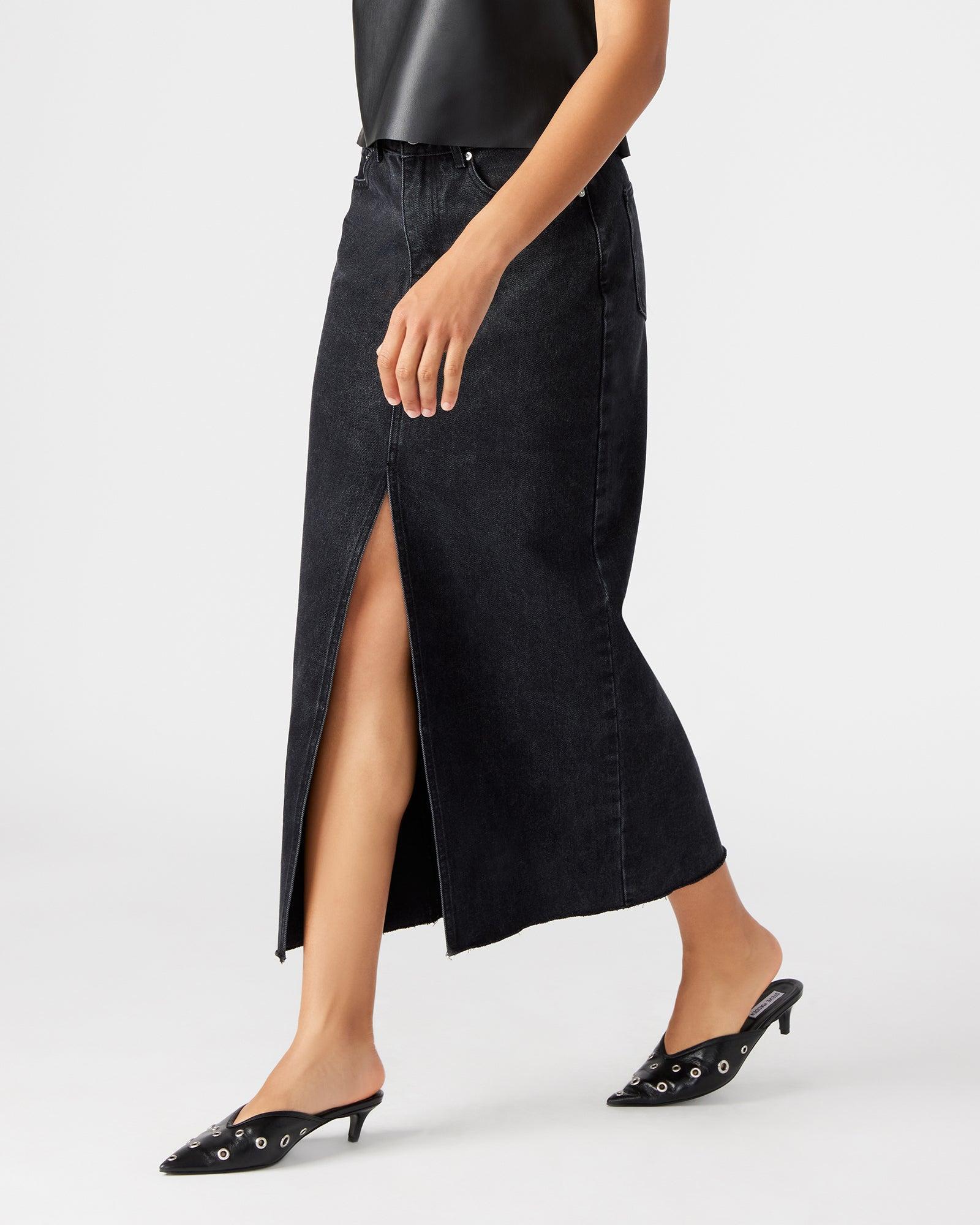 AVANI DENIM SKIRT BLACK Female Product Image