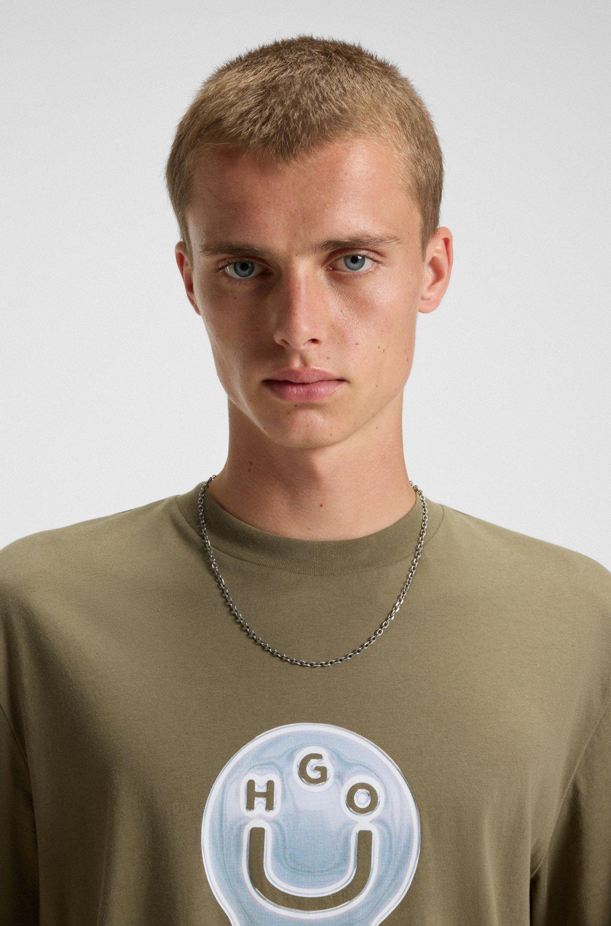 All-gender cotton-jersey T-shirt with graphic print Product Image