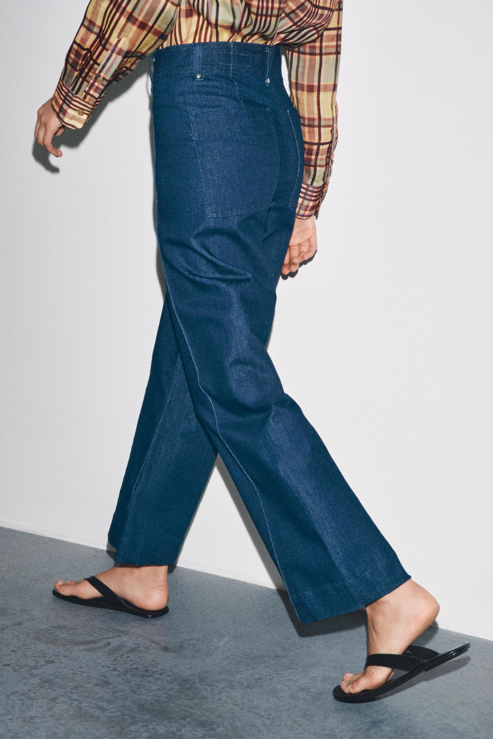 ZW COLLECTION TAILORED WIDE LEG HI-RISE JEANS Product Image