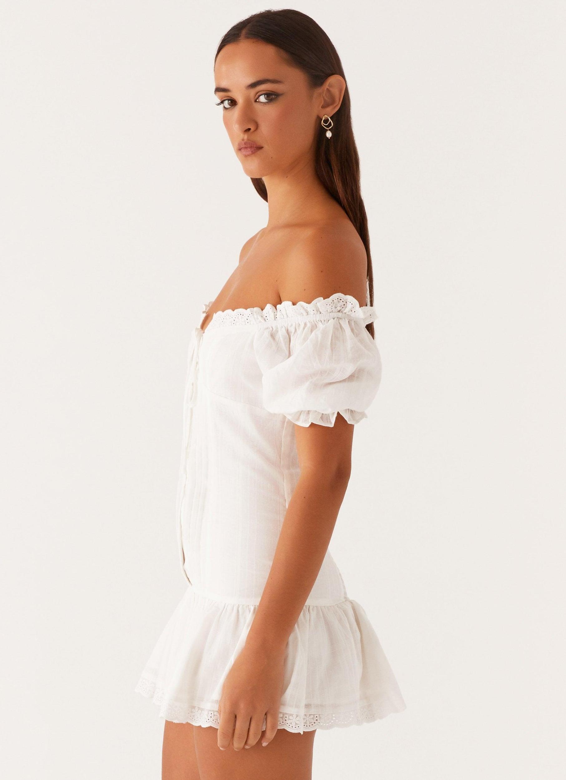 Hundred Percent Mini Dress - White Product Image