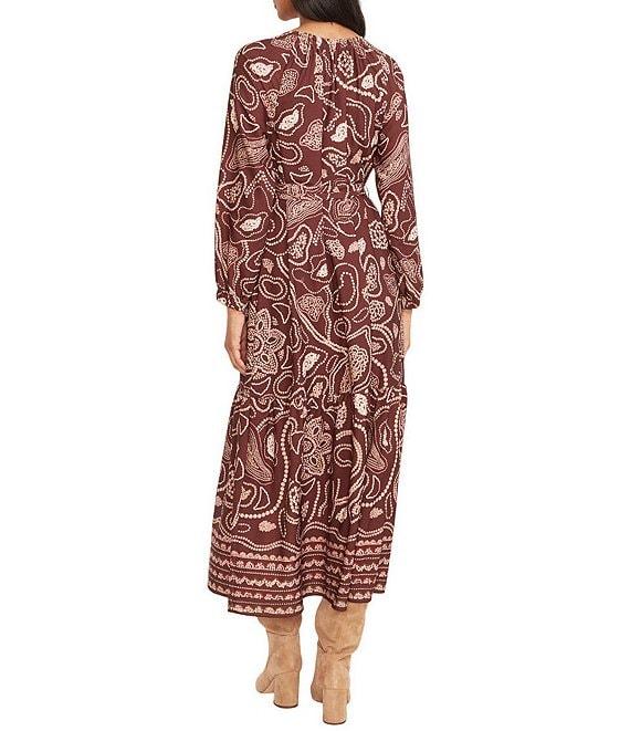 The Good Journey Long Sleeve Printed Midi Dress Product Image