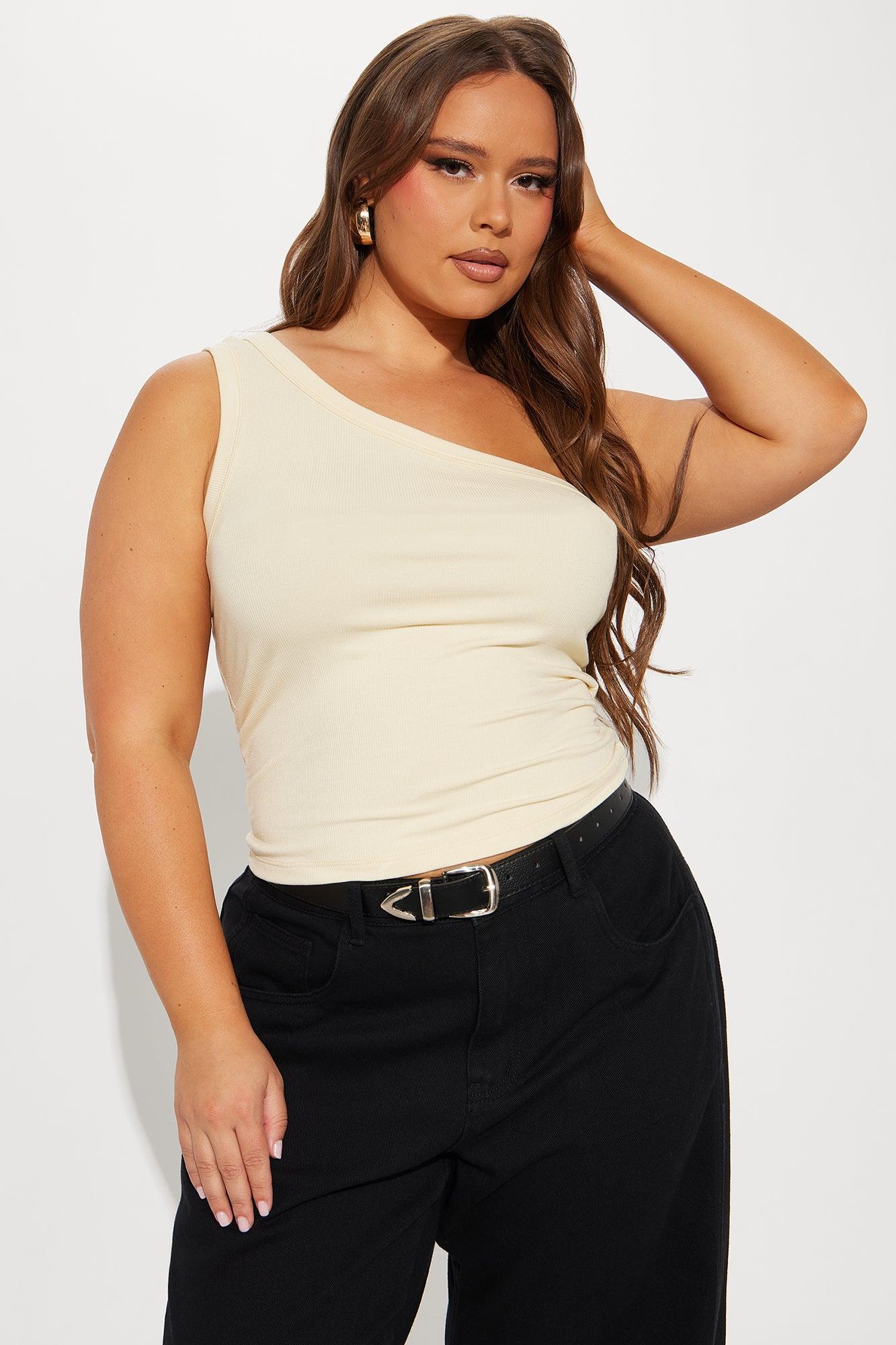 Lara One Shoulder Top - Butter Yellow Product Image