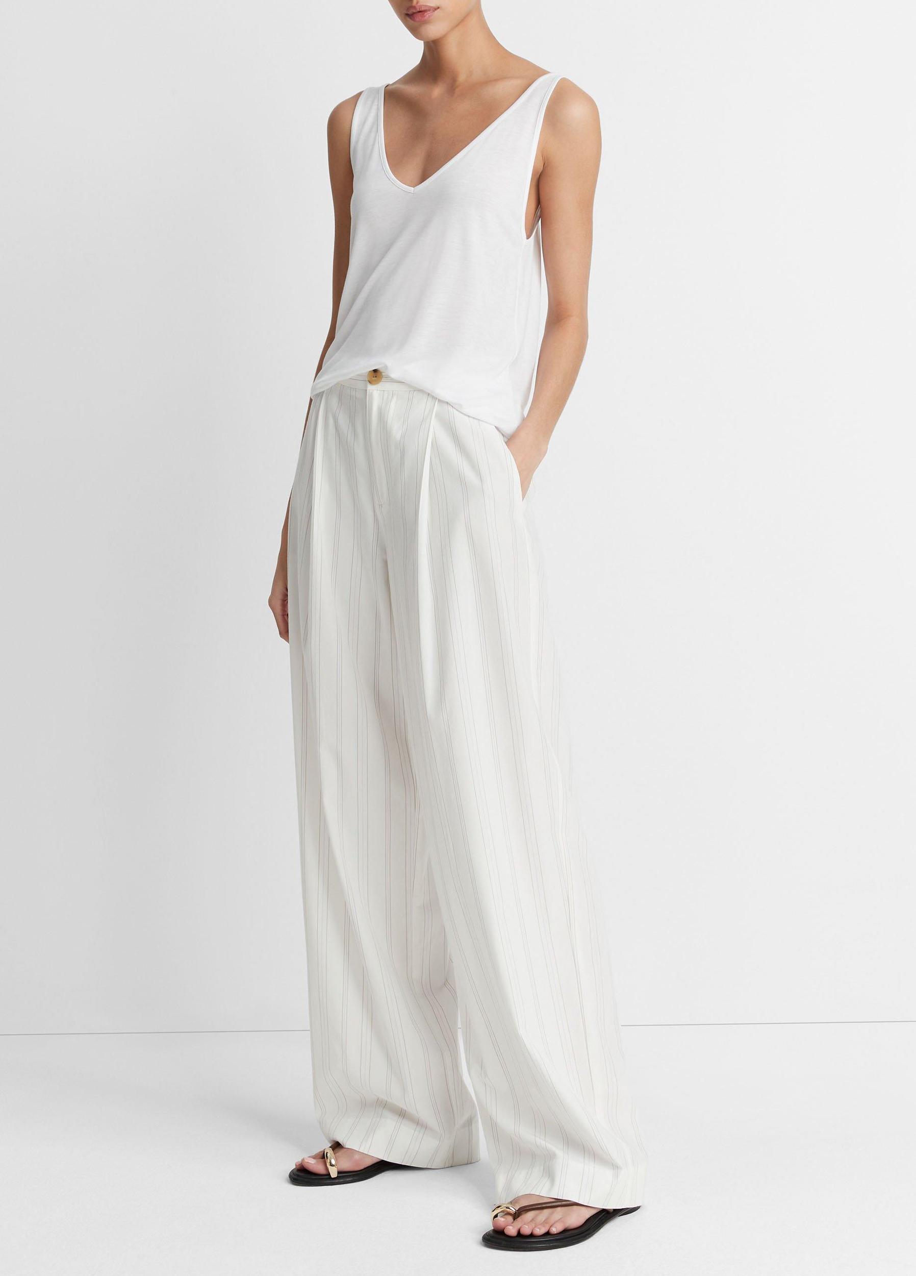 Striped Pleated Trouser Product Image