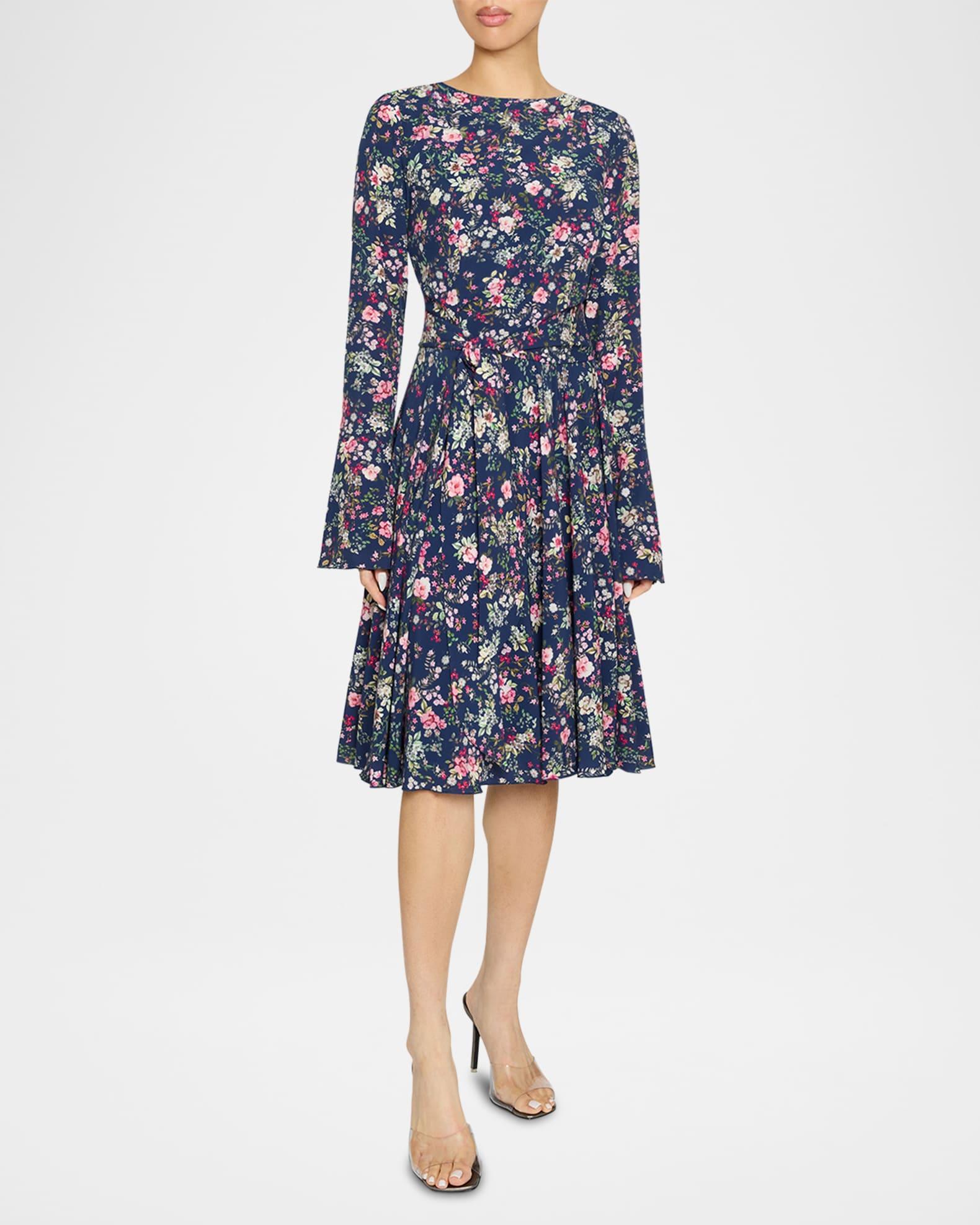 Roni Floral-Print Lightweight Stretch Dress Product Image