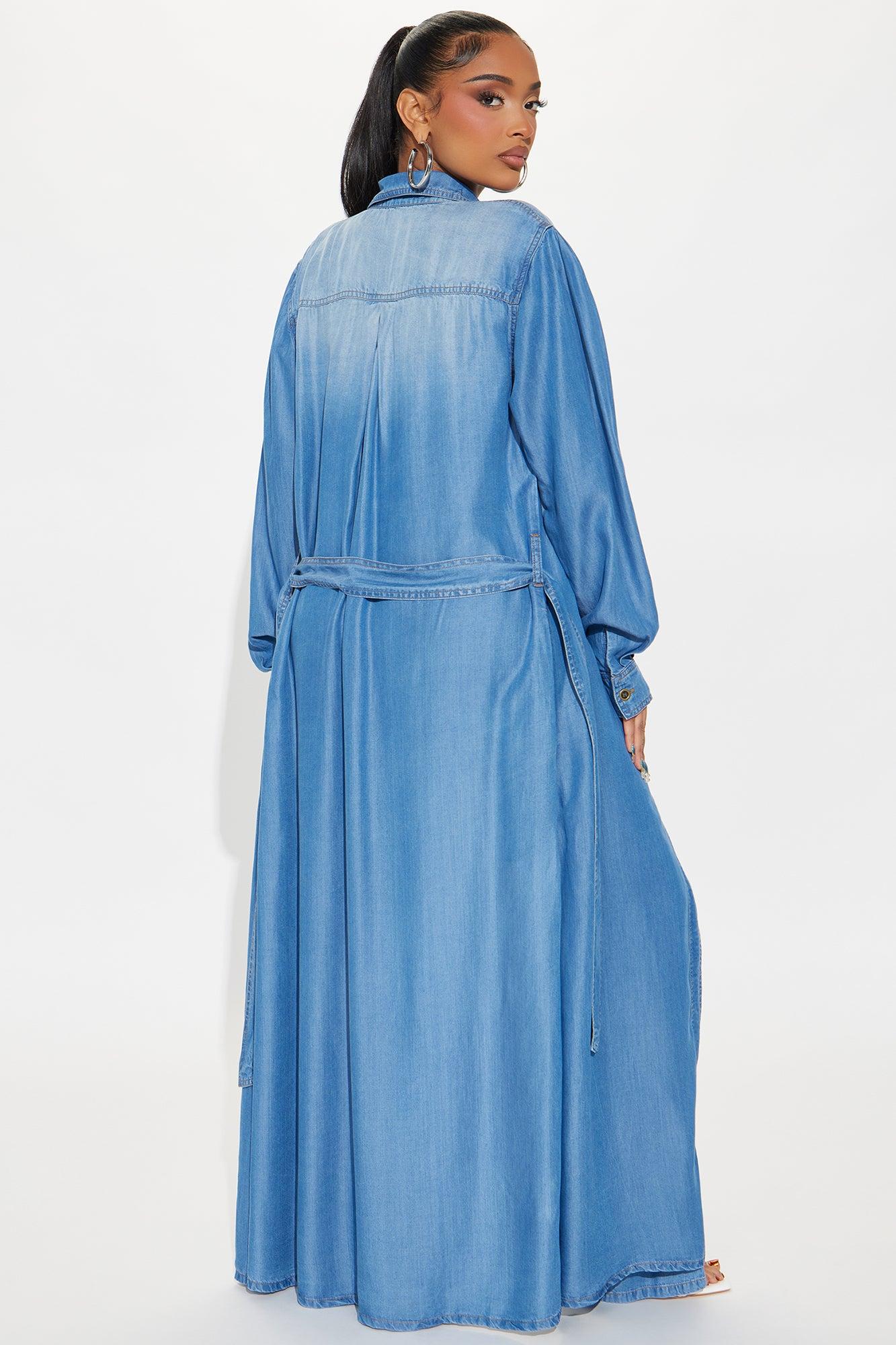 Urban Blues Washed Wide Leg Pant Set - Medium Wash Product Image