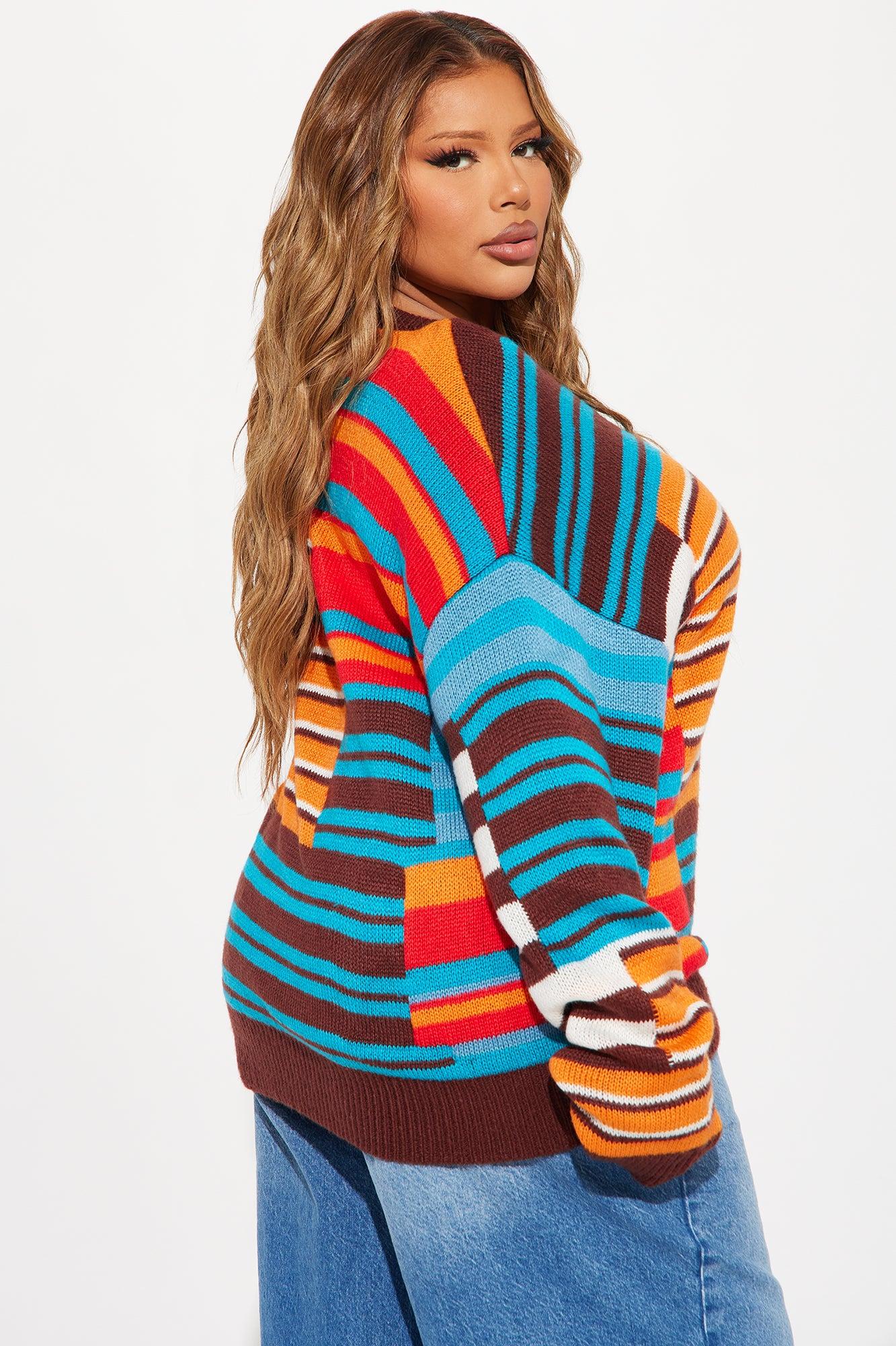 Venice Striped Sweater - Multi Color Female Product Image