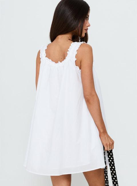 Swing Mini Dress White Petite Product Image