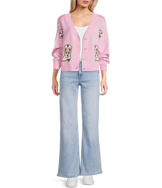 Originality Western Boots Long Sleeve Boxy Cardigan Product Image