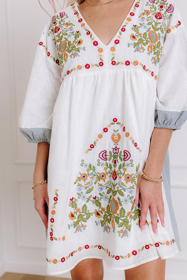 Playa Del Carmen Embroidered Mini Dress Product Image