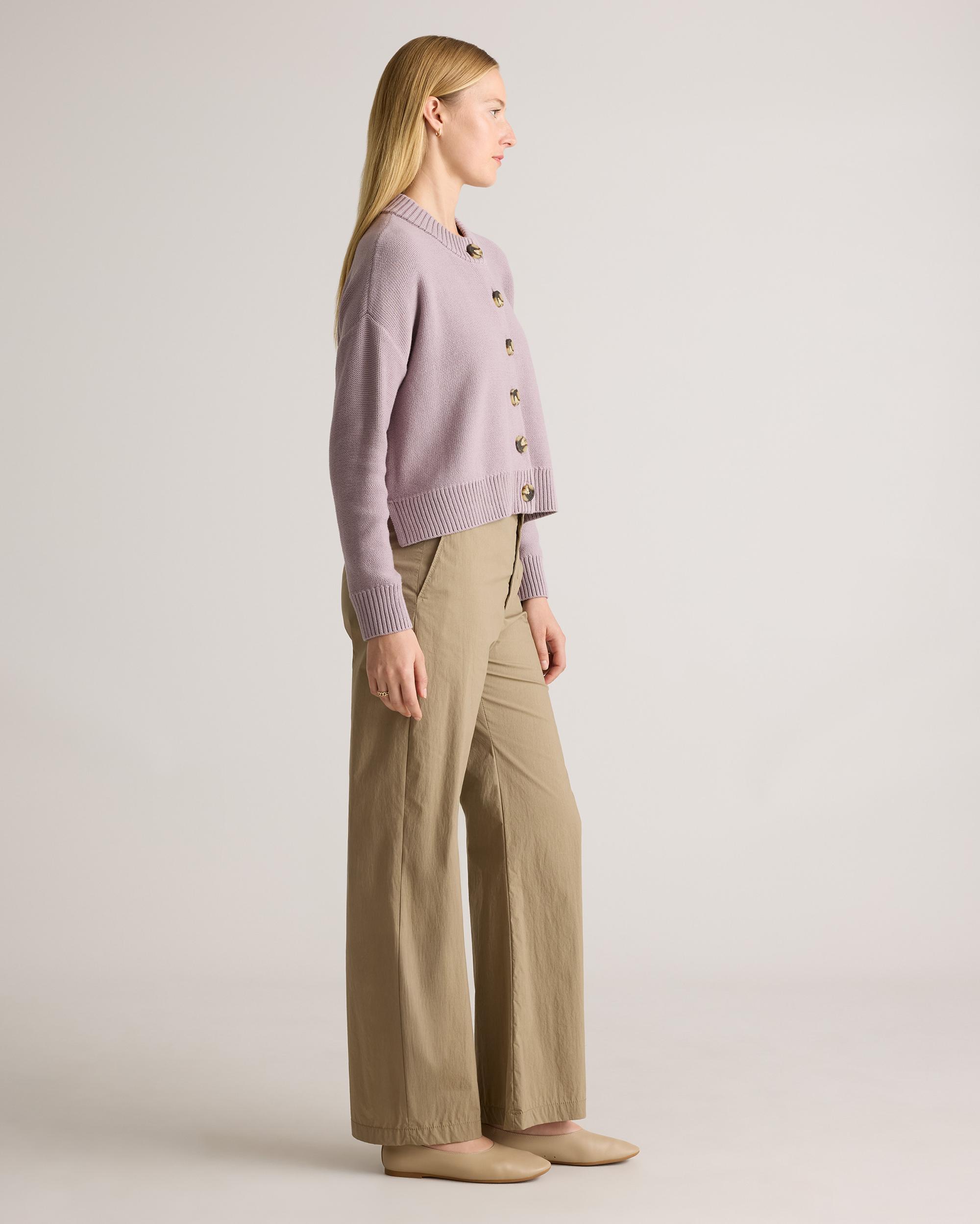 Quince | Women's Cropped Cardigan Sweater Organic Cotton Product Image