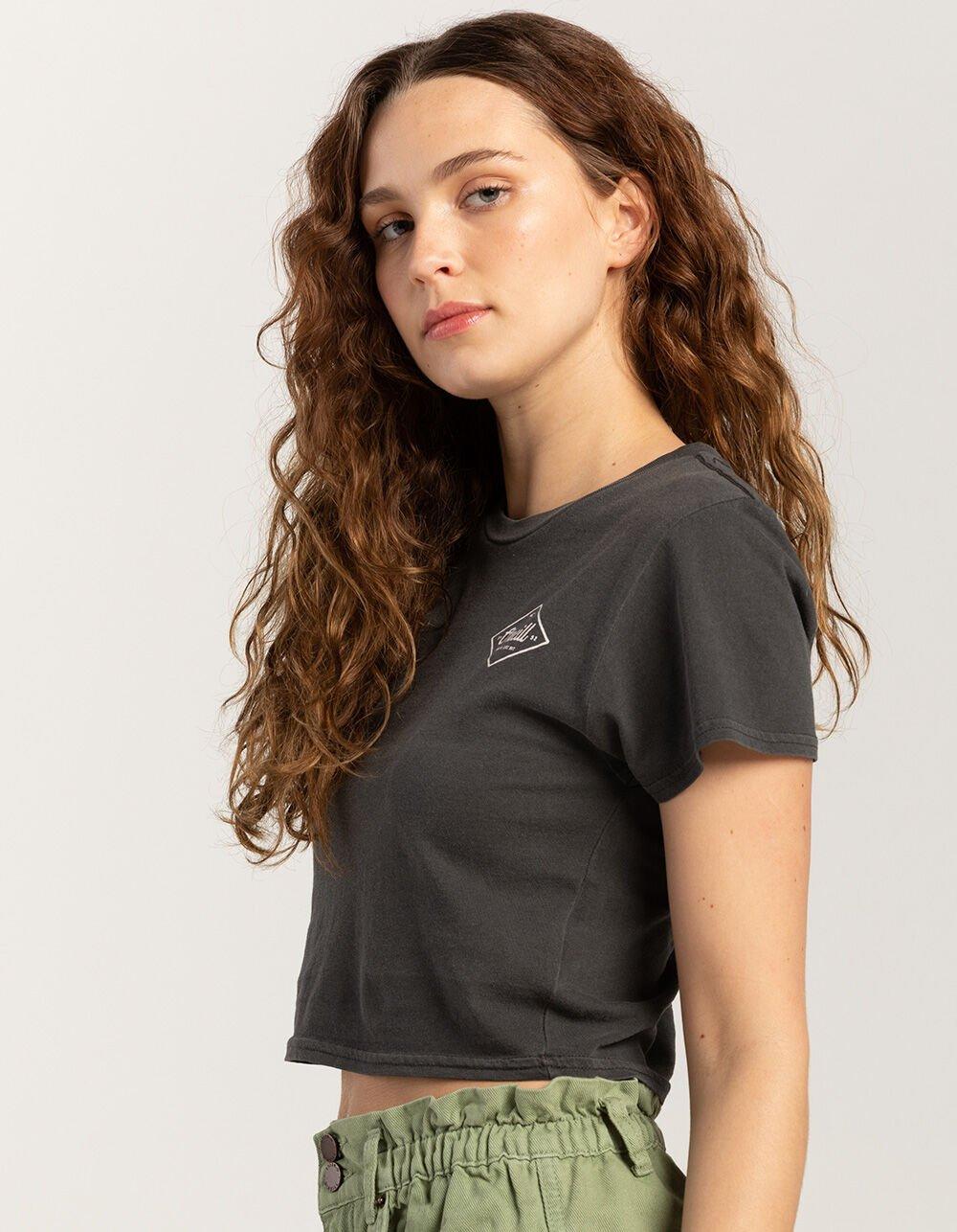 O'NEILL Bella Tropical Womens Crop Tee - WASHED BLACK Product Image
