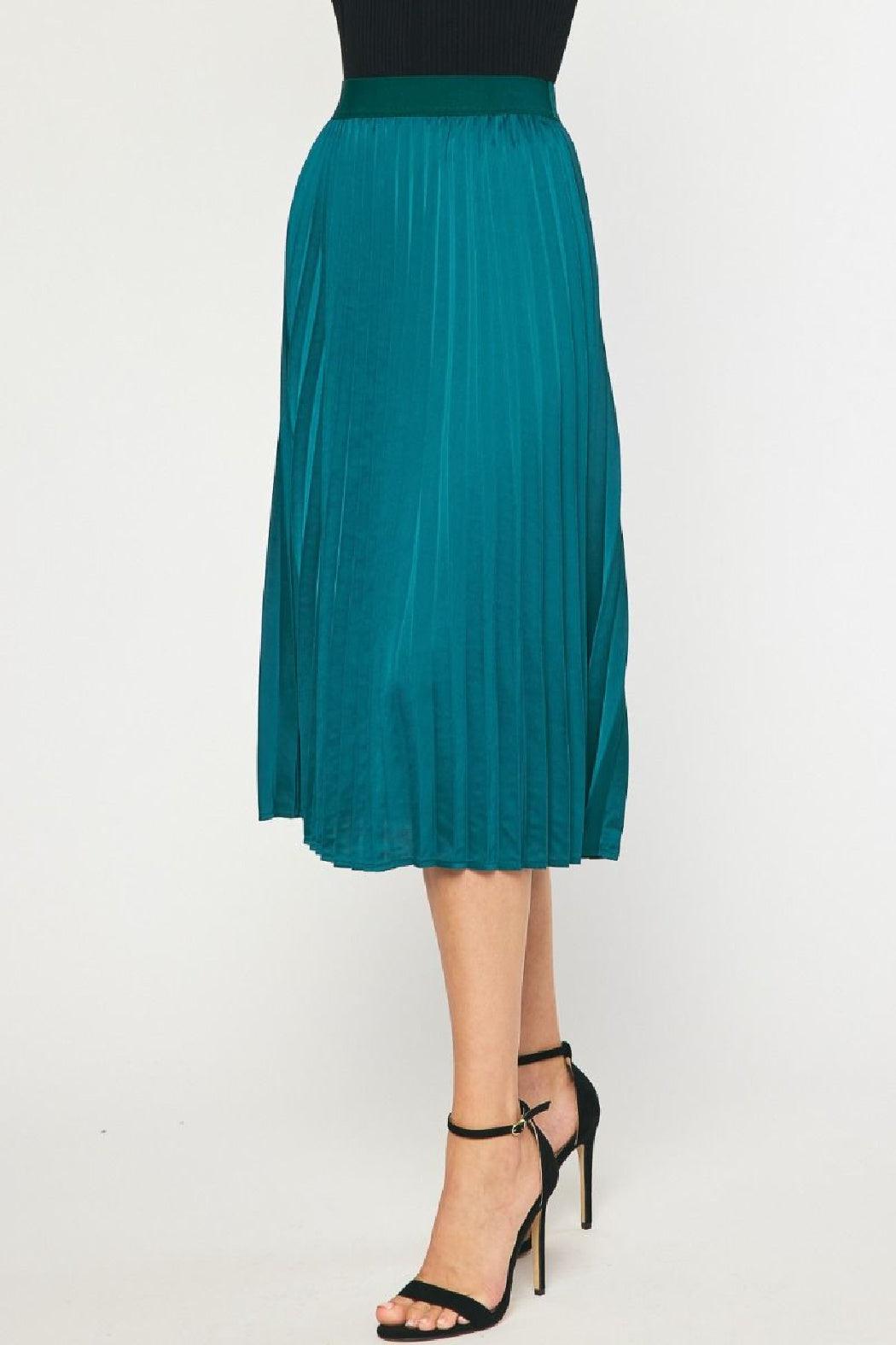 Pleated Midi Skirt Product Image