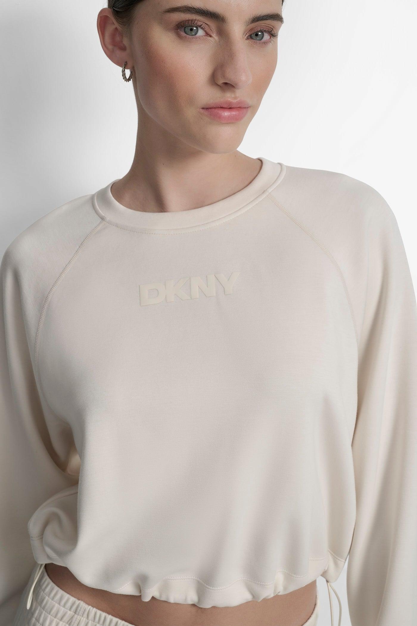 CROPPED DRAWSTRING-HEM SWEATSHIRT Product Image