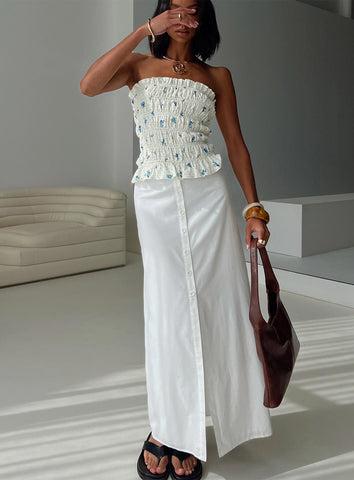 Jasmira Maxi Skirt White Product Image