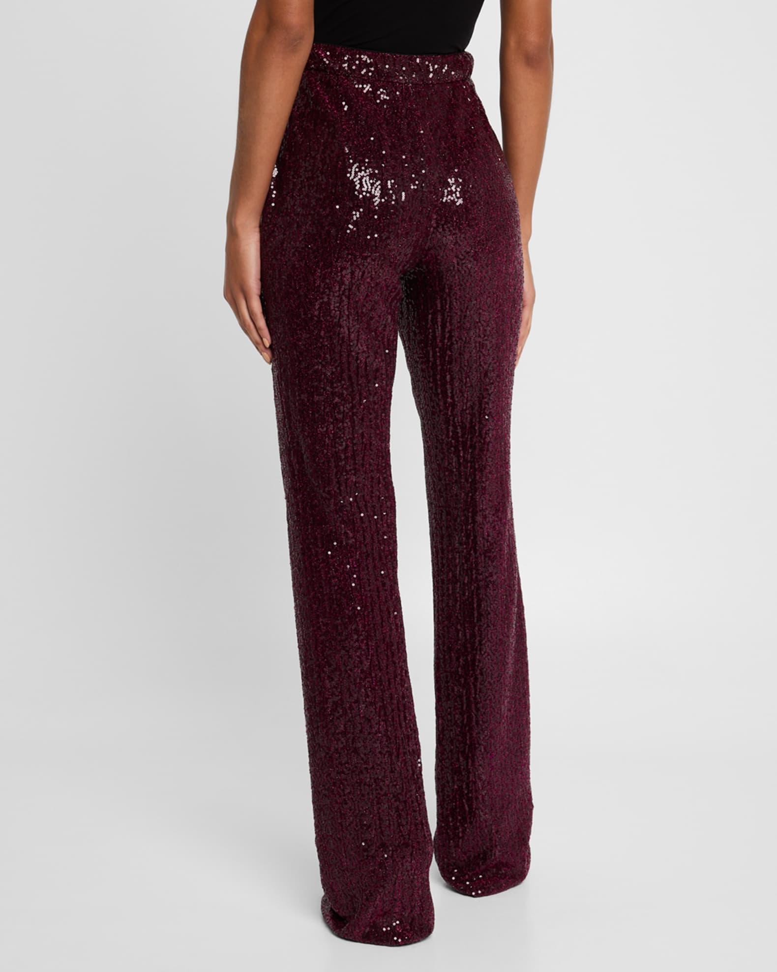 Straight-Leg Sequin Pants Product Image