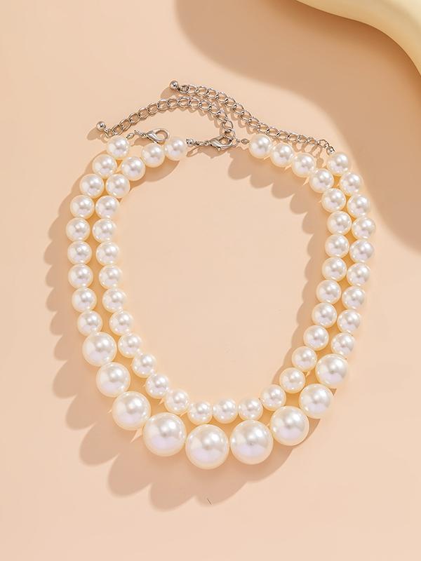 Beaded Dainty Necklace Necklaces Accessories Two Pieces Product Image