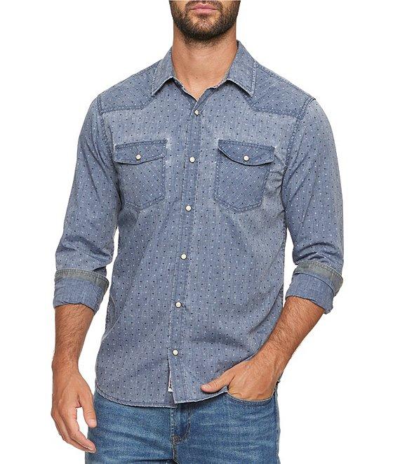 Flag and Anthem Long Sleeve Mena Dotted Vintage Woven Western Shirt Product Image